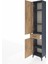 Arges Dolap 4 Raflı Tek Çekmeceli 2 Kapaklı 44X30X221 Antrasit-Çam 4
