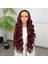 Kızıl Kahve Ekstra Uzun Fiber Sentetik Dalgalı Tül Peruk 1