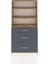 Arges Dolap 3 Raflı 3 Çekmeceli 88X30X182 Çam-Antrasit 1
