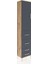 Arges Dolap 2 Raflı 4 Çekmeceli Tek Askılı 44X30X221 Çam-Antrasit 2