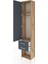 Arges Dolap 2 Raflı 2 Çekmeceli Tek Askılı 44X30X221 Çam-Antrasit 4
