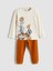 Yeni Sezon Bisiklet Yaka Looney Tunes Baskılı Erkek Bebek Pijama Takımı 1
