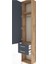 Arges Dolap 2 Raflı 2 Çekmeceli Tek Askılı 44X30X221 Çam-Antrasit 5