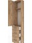 Arges Dolap 2 Raflı 3 Çekmeceli Tek Askılı 44X30X221 Çam-Çam 5