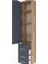 Arges Dolap 4 Raflı 3 Çekmeceli Tek Kapaklı 44X30X221 Çam-Antrasit 5