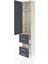 Arges Dolap 4 Raflı 3 Çekmeceli Tek Kapaklı 44X30X221 Aytaşı-Antrasit 4