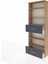 Arges Dolap 5 Raflı 2 Çekmeceli 88X30X243 Çam-Antrasit 4