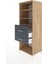 Hyperion Dolap 3 Raflı 2 Çekmeceli 60X44X163 Çam-Antrasit 4