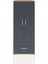 Hyperion Dolap 4 Raflı Tek Çekmeceli 2 Kapaklı 60X44X163 Çam-Antrasit 1