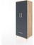 Hyperion Dolap 4 Raflı Tek Çekmeceli 2 Kapaklı 60X44X163 Çam-Antrasit 3