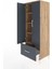Hyperion Dolap 4 Raflı Tek Çekmeceli 2 Kapaklı 60X44X163 Çam-Antrasit 4