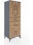 Hyperion Dolap 2 Raflı 3 Çekmeceli 4 Kapaklı 60X44X163 Antrasit-Çam 2