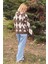 Baklava Desen Salaş Oversize Yün Hırka 27331 4