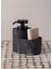 Marble Siyah Seramik Süngerli Sıvı Sabunluk 400 ml 2