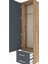 Arges Dolap Tek Raflı 2 Çekmeceli Tek Askılı 44X30X182 Çam-Antrasit 5