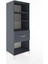Hyperion Dolap 3 Raflı Tek Çekmeceli 60X44X163 Antrasit-Antrasit 2