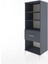 Hyperion Dolap 3 Raflı Tek Çekmeceli 60X44X163 Antrasit-Antrasit 3