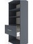 Hyperion Dolap 3 Raflı Tek Çekmeceli 60X44X163 Antrasit-Antrasit 5