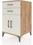 Kronos Komodin Tek Raflı 2 Çekmeceli 2 Kapaklı 60X59X96 Çam-Aytaşı 3