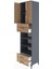 Hyperion Dolap 5 Raflı 3 Çekmeceli 2 Kapaklı 60X44X243 Antrasit-Çam 4