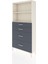 Arges Dolap 2 Raflı 4 Çekmeceli 88X30X182 Aytaşı-Antrasit 3
