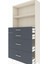 Arges Dolap 2 Raflı 4 Çekmeceli 88X30X182 Aytaşı-Antrasit 5