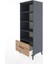 Hyperion Dolap 4 Raflı Tek Çekmeceli 60X44X163 Antrasit-Çam 4