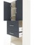 Hyperion Dolap 3 Raflı 2 Çekmeceli 2 Kapaklı 60X44X163 Aytaşı-Antrasit 5