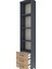 Arges Dolap 4 Raflı 3 Çekmeceli 44X30X221 Antrasit-Çam 5