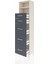 Arges Dolap 2 Raflı 5 Çekmeceli 44X30X182 Aytaşı-Antrasit 4
