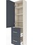 Arges Dolap 4 Raflı 2 Çekmeceli Tek Kapaklı 44X30X182 Aytaşı-Antrasit 5