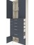 Arges Dolap 2 Raflı 5 Çekmeceli 4 Kapaklı 88X30X243 Aytaşı-Antrasit 5