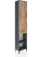 Arges Dolap 3 Raflı Tek Çekmeceli Tek Askılı 44X30X221 Antrasit-Çam 2