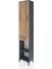 Arges Dolap 3 Raflı Tek Çekmeceli Tek Askılı 44X30X221 Antrasit-Çam 3