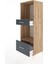 Hyperion Dolap 2 Raflı 2 Çekmeceli 60X44X163 Çam-Antrasit 4