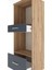 Hyperion Dolap 2 Raflı 2 Çekmeceli 60X44X163 Çam-Antrasit 5
