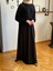 Siyah Reglan Kol Saç Örgü Desen Örme Elbise 9923 5