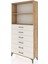 Arges Dolap 2 Raflı 6 Çekmeceli 88X30X182 Çam-Aytaşı 3