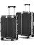 Joya Pc Policarbon 2'li Valiz Seti (Kabin ve Orta) Siyah 1