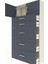 Arges Dolap Tek Raflı 5 Çekmeceli 2 Kapaklı 88X30X182 Aytaşı-Antrasit 5