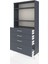 Arges Dolap 3 Raflı 4 Çekmeceli 88X30X182 Antrasit-Antrasit 4
