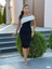 Omuzsuz Iki Renkli Abiye Elbise 583275 Siyah 1