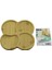Kare 4 Yuvarlak Köşeli - Bölmeli Ahşap Bambu Servis Sunum Tepsi - Tahtası 20 x 20 x 1.4cm (5324) 2
