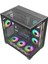 Dragon 7x 120 mm Argb Kumandalı Atx Akvaryum Siyah Gaming Bilgisayar Kasası (Powersız) 2