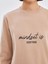 Yeni Sezon Bisiklet Yaka Baskılı Kadın Kalın Sweatshirt Tunik 3