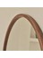 Büyük Koyu Ahşap Yuvarlak Ahşap Duvar Aynası 90CM x 90CM 2