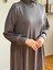 Füme Yandan Büzgülü Fitilli Örme Elbise 9922 3