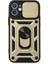 Bfs iPhone 12 Mini Kılıf Pars Lens Yüzüklü Silikon - Gold 1