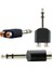 6.3 mm Stereo Erkek - 2 Rca Dişi Çevirici Jack 1