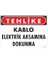 Elektrik Kablosu Uyarı Levhası 25X35 KOD:1117 1